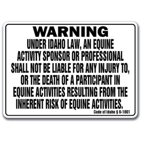 Signmission 14 in Height, Vinyl, 14" x 10", WS-D-1014-Idaho WS-D-1014-Idaho